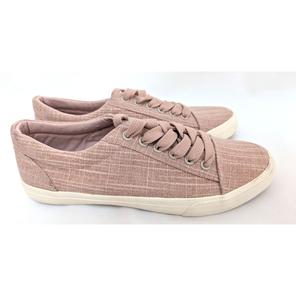 Mossimo Women's Blush Pink Canvas Lace Up Sneakers Casual Shoes Size 9